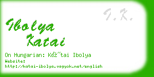 ibolya katai business card